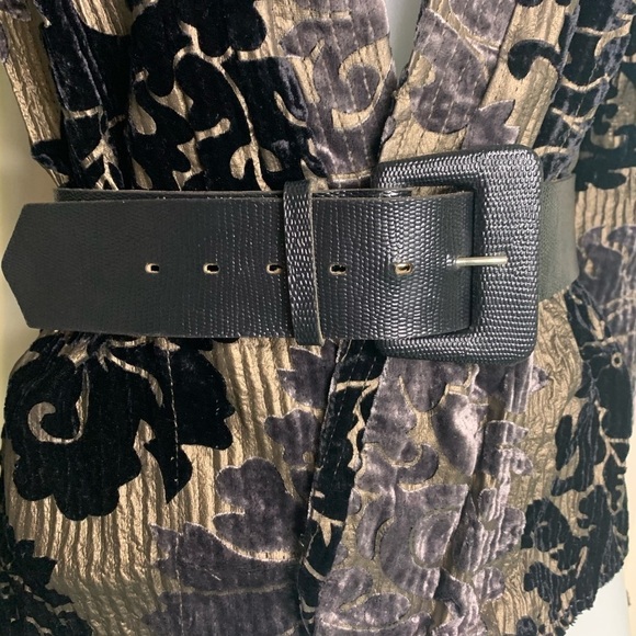 Caviar Faux Leather wide Black Rectangle Buckle Belt women’s - Picture 7 of 8